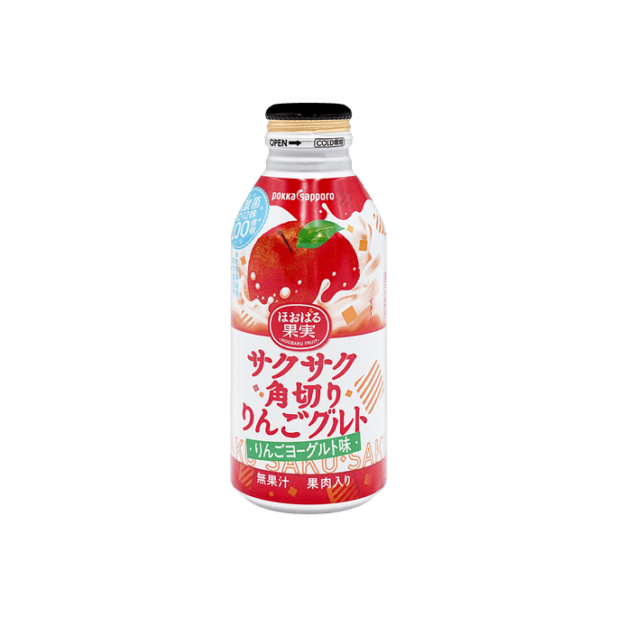 Sakusaku Kadokiri Ringo Guruto - Apple Yogurt Drink, 13.4oz