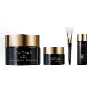 【香港直邮】 法国 伊菲丹 EVIDENS 焕肤面膜三件套 【正装面膜50ml+精粹水30ml+面霜10ml】深层清洁+保湿抗老|赠专业面膜刷