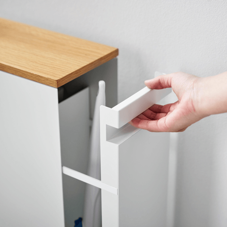 日本 Yamazaki Home 浴室抽拉收納櫃 - 鋼材 + 木質白色 1件 3