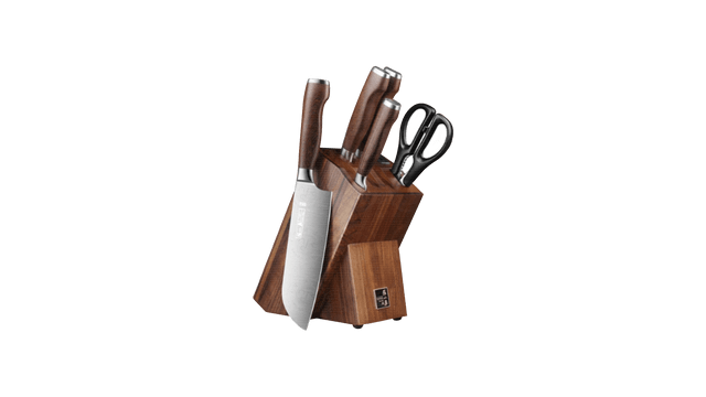 Black Knife Block Set, ZHANG XIAO QUAN Stainless Steel Cutting