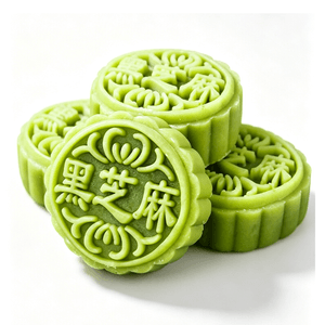 Black sesame pastry stuffed cake with mung bean filling, handmade mooncake, traditional old-style pastry, snack with individual packaging, 4 pieces