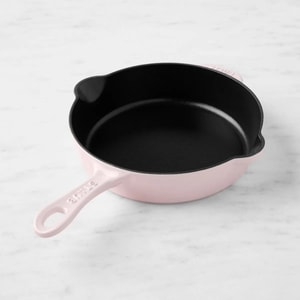 French STAUB Cast Iron Frying Pan - Traditional Deep Frying Pan Peony Pink 8.5 inches