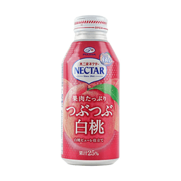 日本FUJIYA不二家 NECTAR 白桃果肉果汁 380g【含25%真实果汁】【新旧版本随机发】