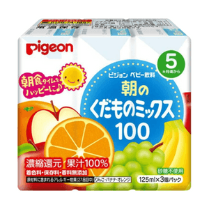 Baby Drink Morning Fruit Mix [125ml × 3 pieces]