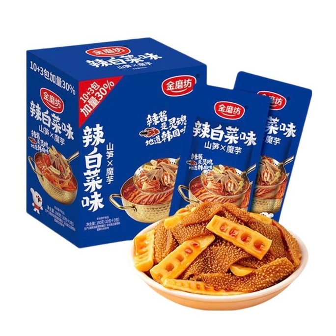 매콤한 맛 양배추맛 죽순 & 곤약, 180g/박스