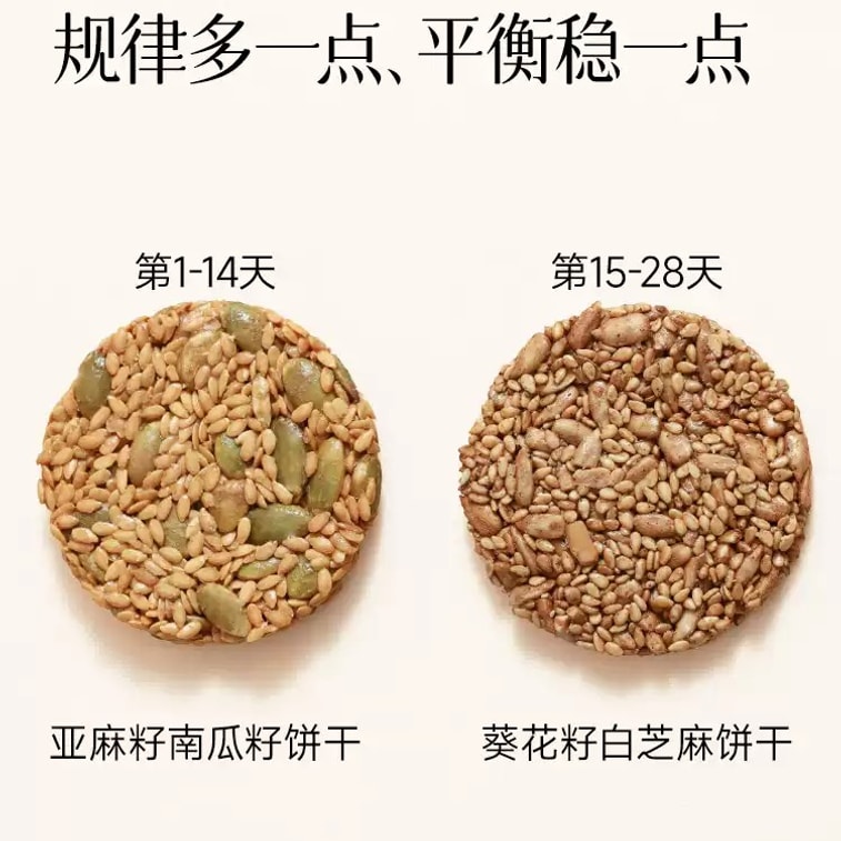 【中国直邮】 均衡大师 超级食品 种子循环饼干 即食雌养粉茶混合种子南瓜籽亚麻籽 336g 4