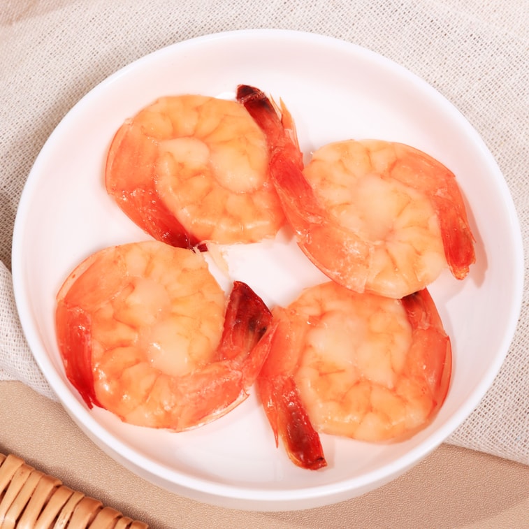  水一方 【免剝不髒手】【純蝦仁】即食大蝦對對蝦仁無殼太極蝦海鮮零食 辣味 200g 6