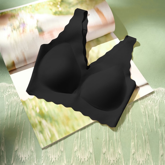 One size Seamless Bralette for Women, no underwire, comfortable Bras for Women - Black