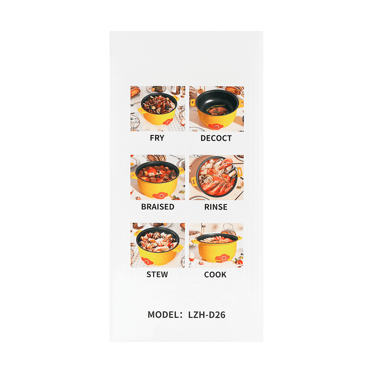 Steam & Cooking Pot Multifunction, 10.2 inch Colors May Vary 5