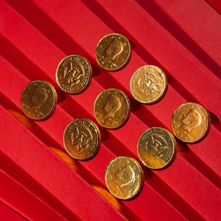 FrankFord Milk Chocolate Gold Coins, 14.76oz | Yami
