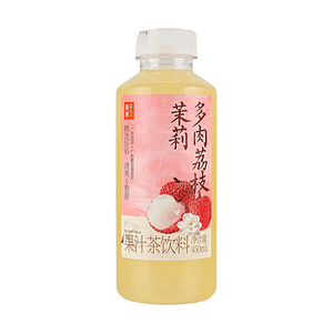 果子熟了 多肉荔枝茉莉果汁茶 450ml【真实果汁茶底】【清爽0脂】