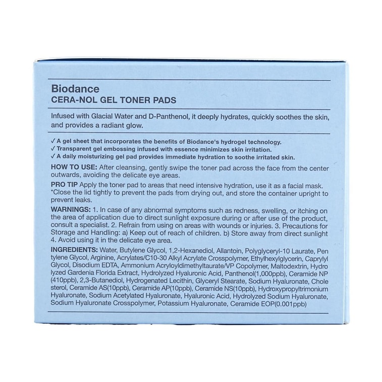 Cera-Nol Gel Toner Pads, Blue - Moisturizing/Barrier, 4.94 oz, 60pcs 10