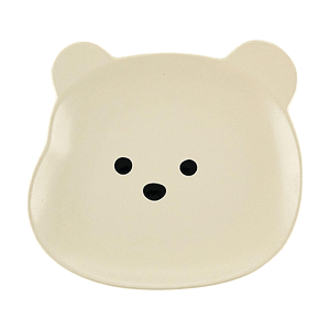 Product: Cute Bear Cartoon Plate 8 Inch Matte Tea White 20.5×19×2.2CM