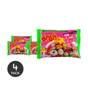 즉석 쌀국수 - 태국식 즉석면, 옌타포 맛, 45g * 4개입, 포장은 다를 수 있습니다.