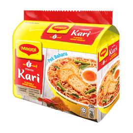 馬來西亞 MAGGI 美極方便麵泡麵咖喱味5袋