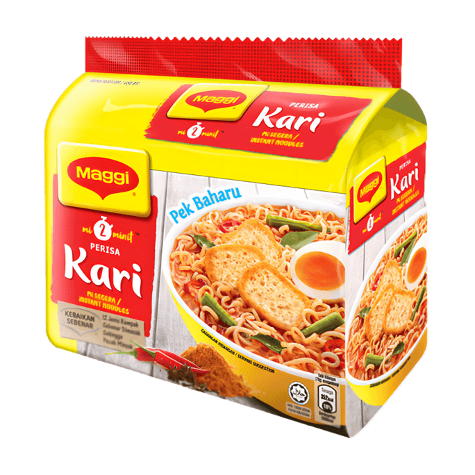 Instant Noodles Curry Flavor 5 packs