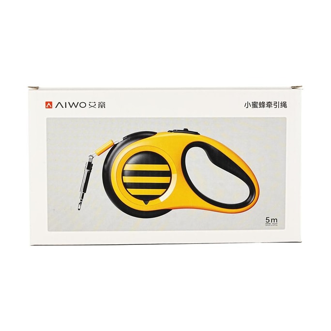 5m Auto Retractable Dog Leash Pink Bee Anti-burst Pet Walking Lead