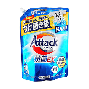 어택 항균 EX 세탁세제 리필 31.74oz 【강력한 황변 제거】【24시간 항균】【곰팡이 방지 및 탈취】
