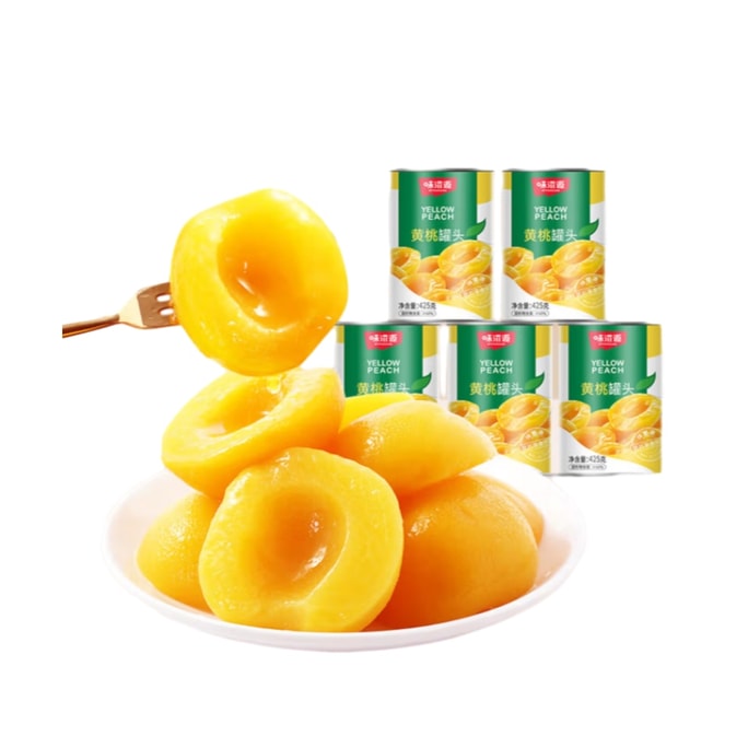 Canned yellow peaches 425g