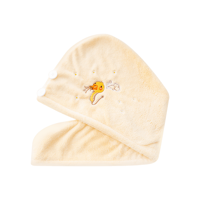 Hair Towel Wrap Quick Dry Absorbent Yellow