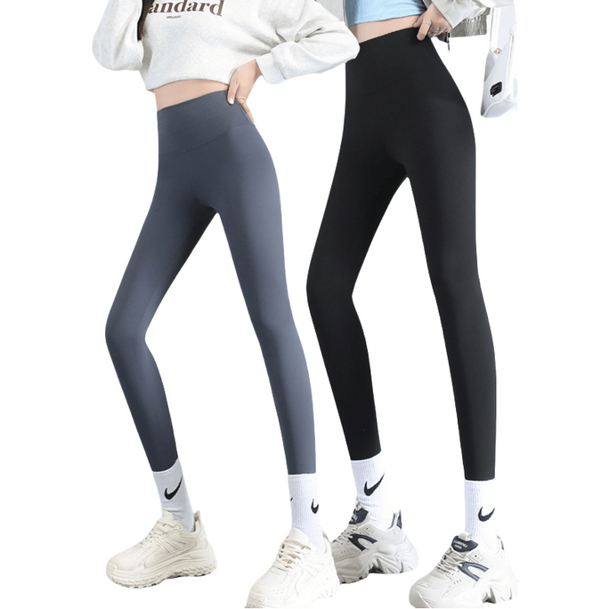 Shark Pants High Waisted Yoga Pants Thin Leggings Black + Grey S Size Each 1 Pc