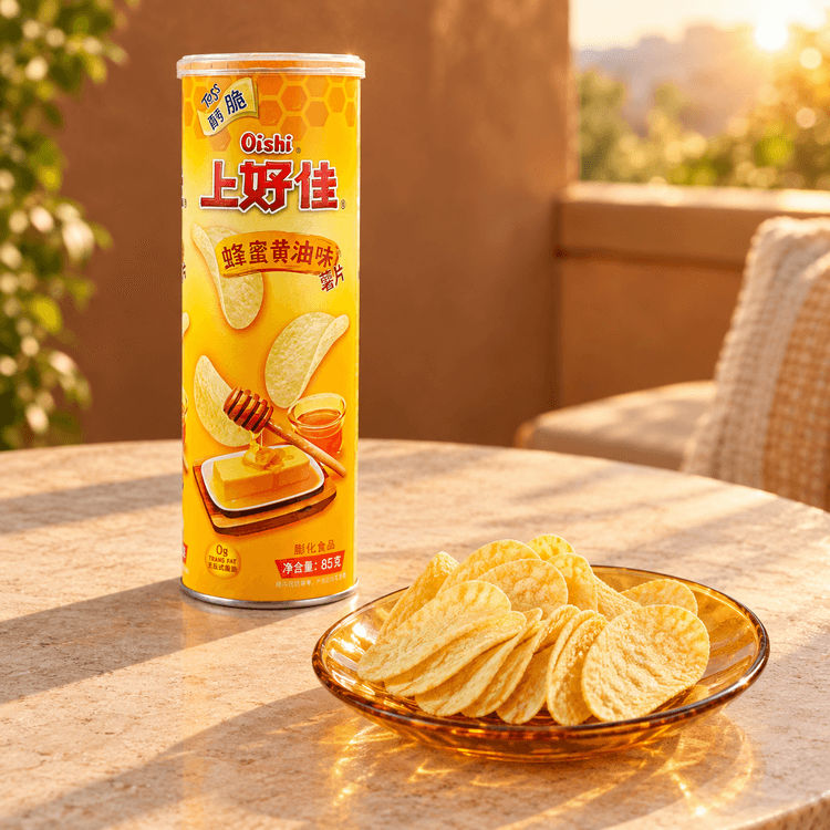 OISHI ハニーバターポテトチップス 3oz サクサク甘くて美味しい