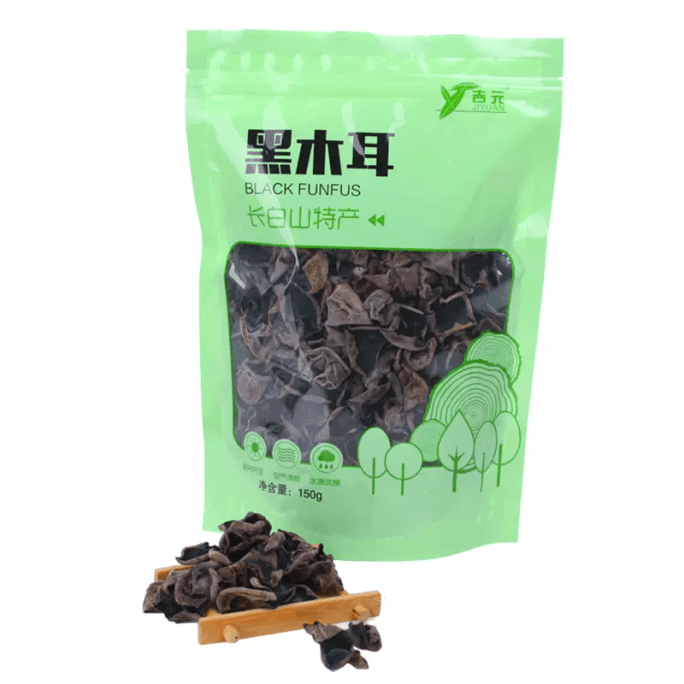 【中国直邮】吉元有机黑木耳 1.8中片 150克/袋 无农残肉质厚实有嚼