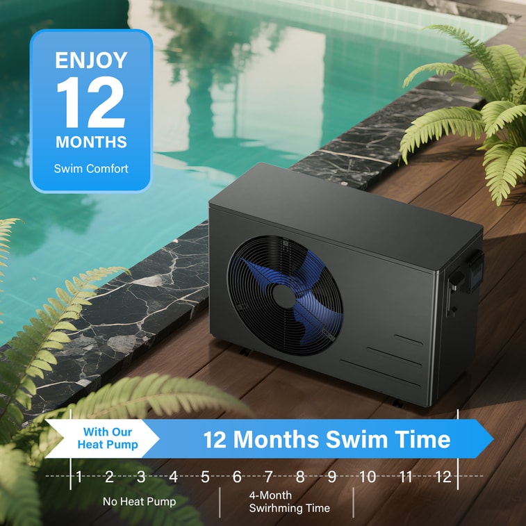 Above Ground Pool 30000 Btu Swimming Pool Heater For Pools Up To 12000 Gallons, Wifi Control Electirc Pool Heater 5