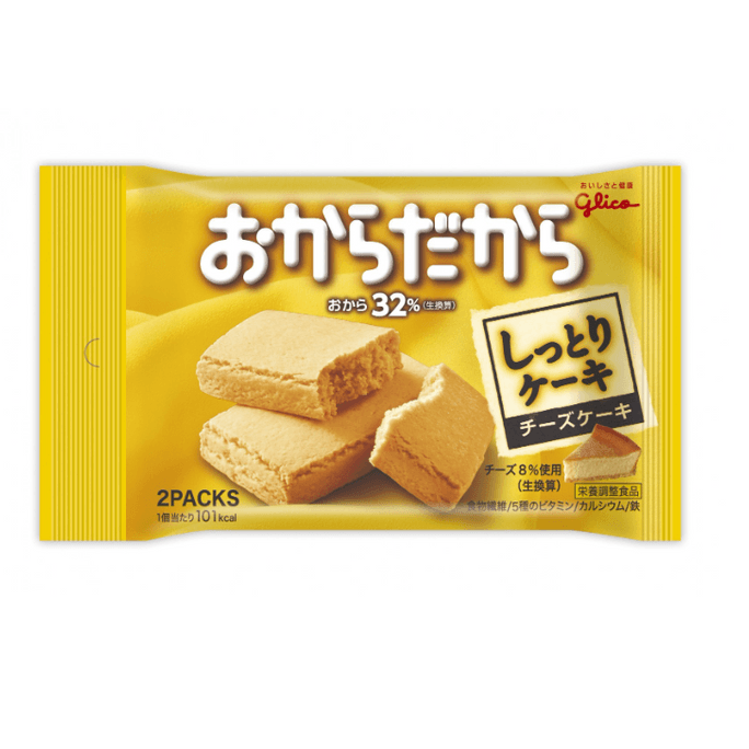 【日本直邮】GLICO格力高 低卡豆粉饼干 芝士蛋糕味 44g