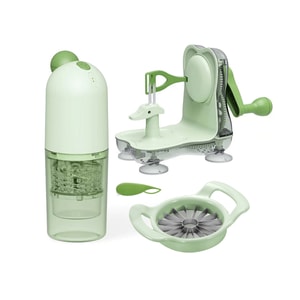 幸福媽咪 水果削榨器組 榨汁機組合 帶無線榨汁杯 水果削皮器 蘋果切 小鳥剝橙器