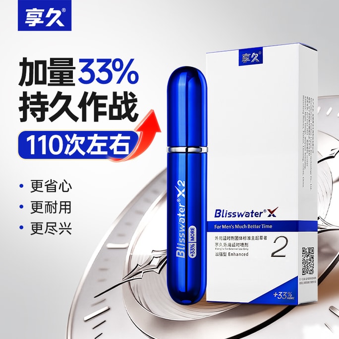享久 官方店 Blisswater 男士外用縮時噴劑 二代加量版 8ml 不射 延遲噴霧 印度神油 男用品 持久 延時噴霧 久硬不射 純植物萃取 無刺激配方 不致敏 亞米倉直發