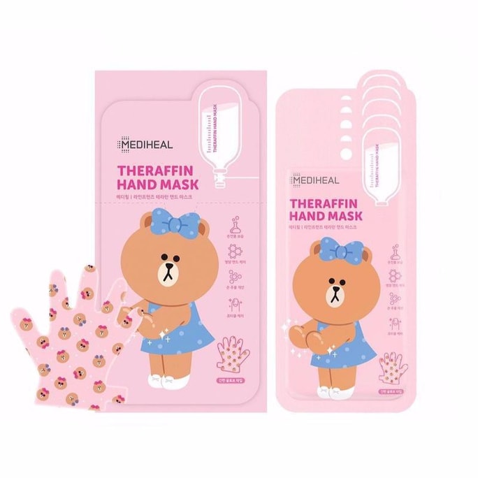 MEDIHEAL Line Friends Theraffin Hand Mask 5 Pairs/Box