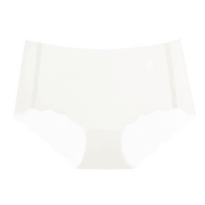 Ice Silk Quick-Dry All Cotton Antibacterial Crotch Seamless Underwear White M Size 2 Pairs