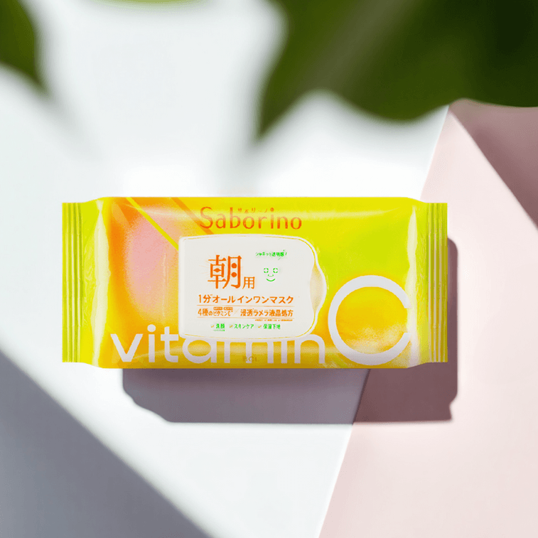 日本BCL SABORINO 早安面膜高渗透VC 60秒懒人保湿面膜 洁面护肤打底3合1 抽取式晨间面膜 醒肤补水 早C美白 30片入 6