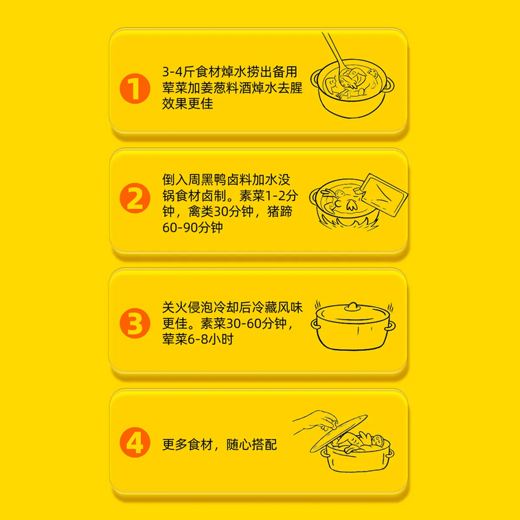 우한 특산 브레이징 소스 시즈닝 믹스, 400g (14.1oz)【오리, 닭고기, 소고기, 각종 육류 및 채소 요리용】 9