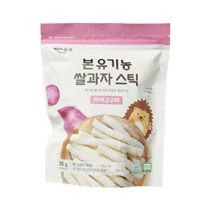 韩国Baby Bonjuk 有机米条紫甘薯 30g