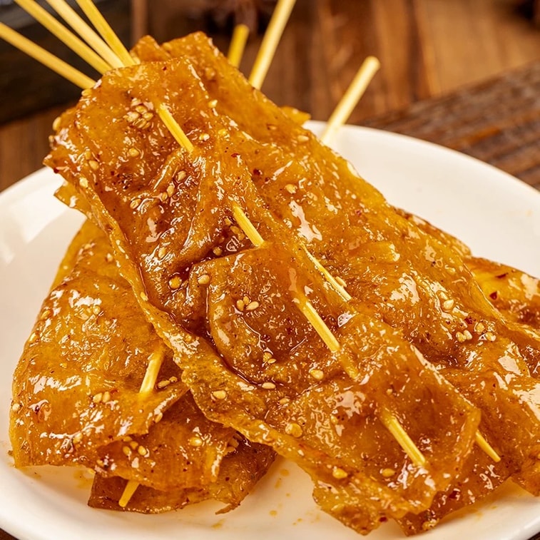 老式大擼串辣條 素食豆製品 黑鴨味 102g 【小賣部經典懷舊零食】【甜辣鮮香 越嚼越香】 4