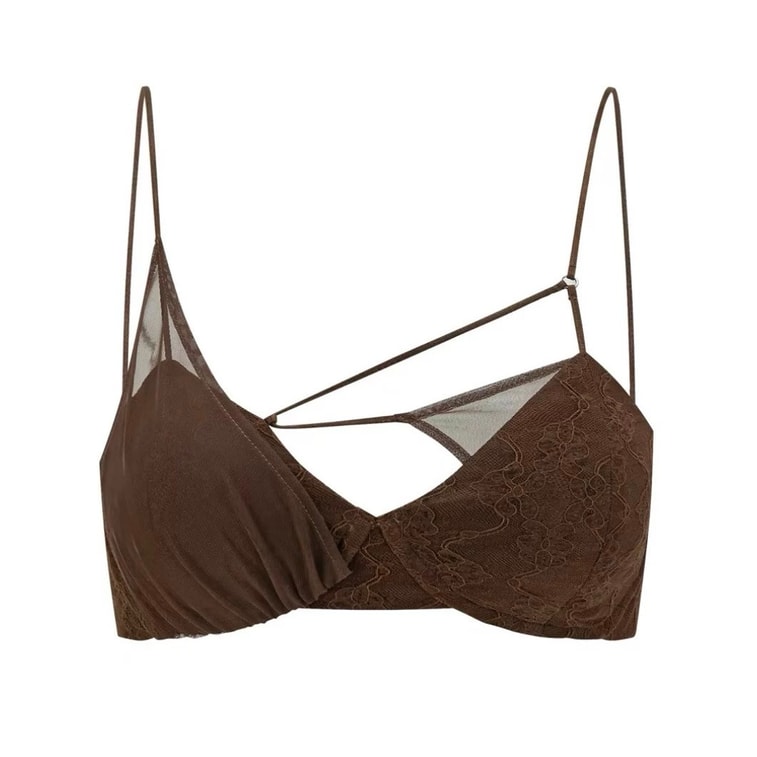 【加拿大直邮】 加拿大 SCENARIO 月光叠搭针织两件套上衣  米杏色 S-L码 杏色 S 3