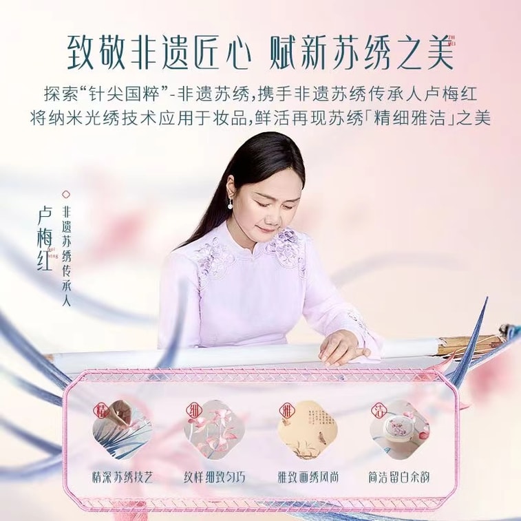 [중국 직배송] 플로라시스 제이드 너리싱 파우더 컴팩트 오키드 디자인 - 세팅 파우더, 유분 조절, 지속력, 브라이트닝, 피부톤 개선 - 블러셔 & 루즈 - 06 피치 블로섬 실크 - 따뜻한 톤의 소프트 핑크 3