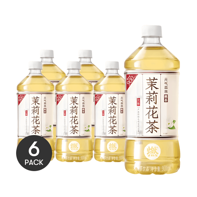 元氣森林 燃茶 無糖茉莉花茶 900ml *6【6份超值裝】【0糖0脂0卡】