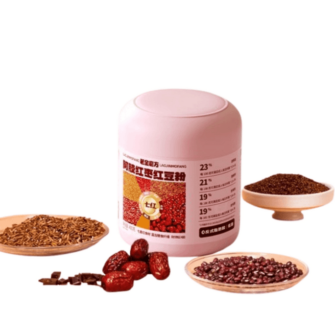  老金磨方 阿胶红枣红豆粉七红五红粉代餐粉400g*1罐