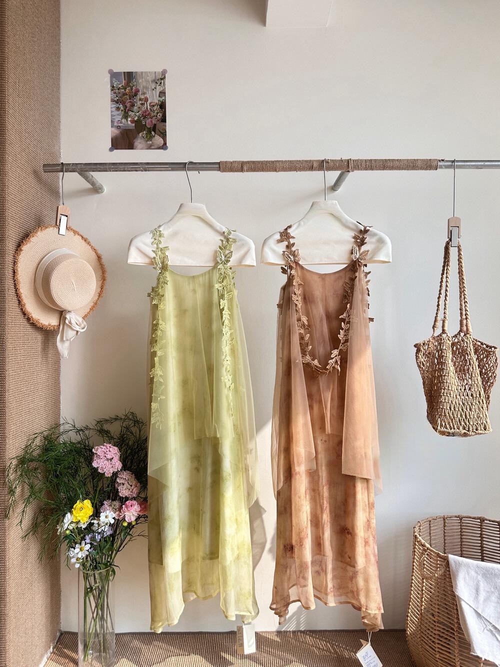 【加拿大直郵】 加拿大 SCENARIO 花園微光輕透長裙 S-M碼 綠色 淺綠色 S