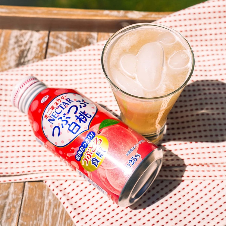 白桃 不二家 ネクター つぶつぶ白桃 380ml - Yami