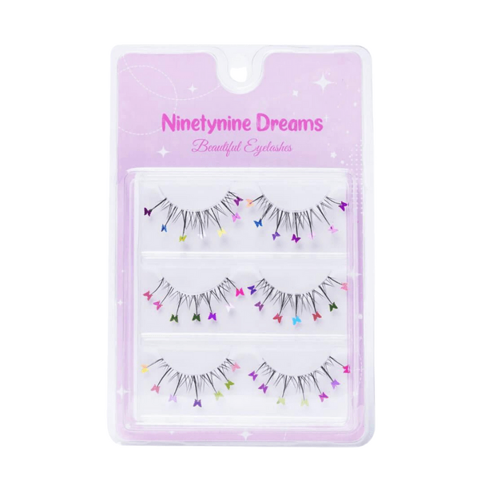 Ninetynine Dreams 3 Pairs Butterfly Strip Lashes Perfect For Party Holiday Makeup Looks