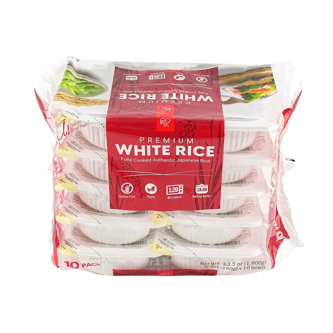 日本IRIS FOODS 即食优质白米饭 180g*10碗【无麸质素食】【微波炉80s速食】