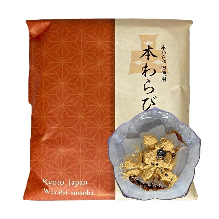 Kyoto Warabimochi,Mochi with Kinako & Brown Sugar Syrup, 4.23 oz 【Soft & Fragrant】【Japanese Wagashi Dessert】 3