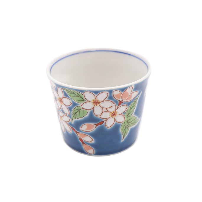 Japan Kutani Ware Handmade Cup (Cherry Blossom 3.14 x 2.55)