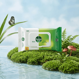 Antibacterial Wet Wipes 50 - piece Pack 或 Dettol Antibacterial Cleaning Wipes 50 - sheet Pack