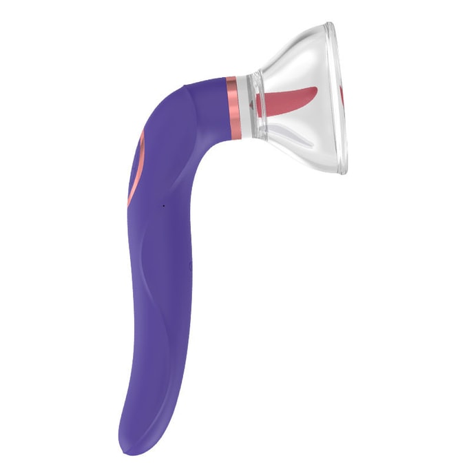 Female Tongue Sucking and Masturbation Vibrator Insertion Adult Sex Toys Purple