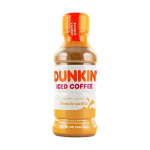 Dunkin' French Vanilla Iced Coffee, 13.7 oz bottles